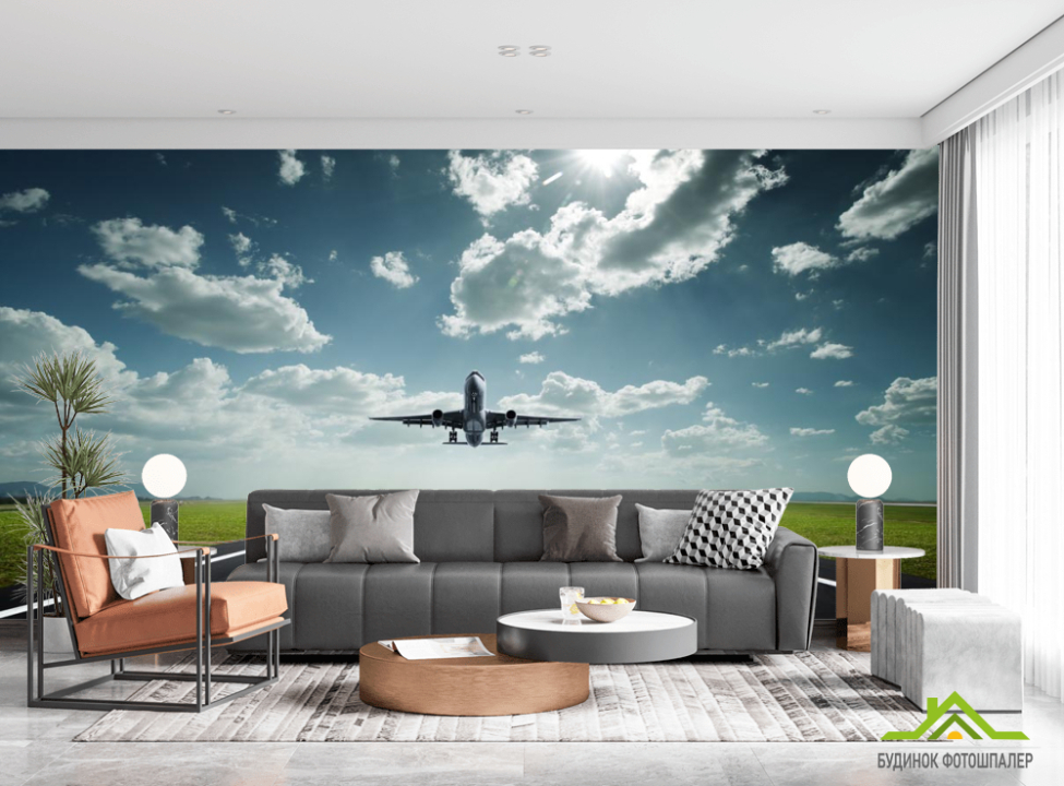 выбрать Фотошпалери літак над злітною смугою Фотошпалери Природа на стіну