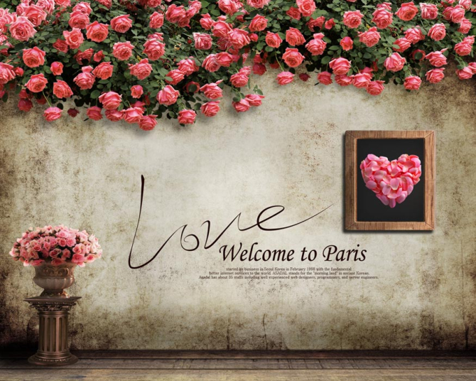 Фотошпалери Квіткова стіна