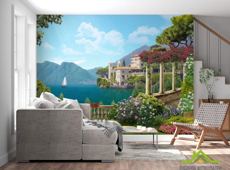 выбрать Фотошпалери Вид на комо Фотошпалери Фрески на стіну
