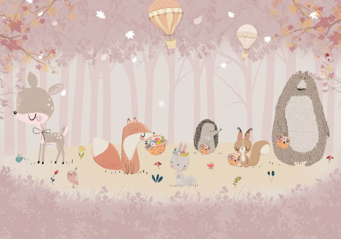 Фотошпалери Звірі на полянці