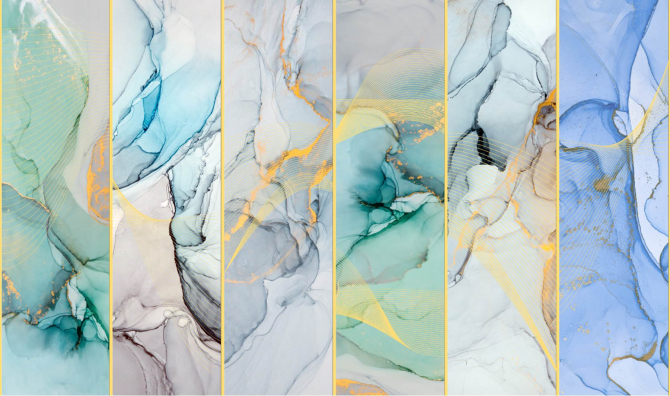 Фотошпалери дизайнерський флюїд з лініями