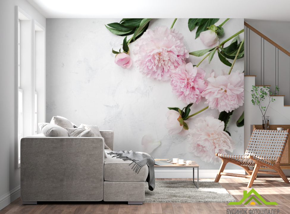 выбрать Фотообои Нежные пионы Фотообои Цветы на стену