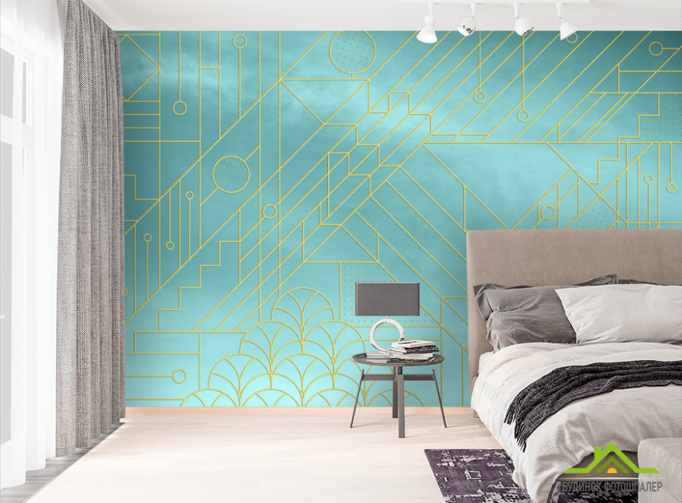 выбрать Фотообои золотые линии Фотообои Хай Тек на стену