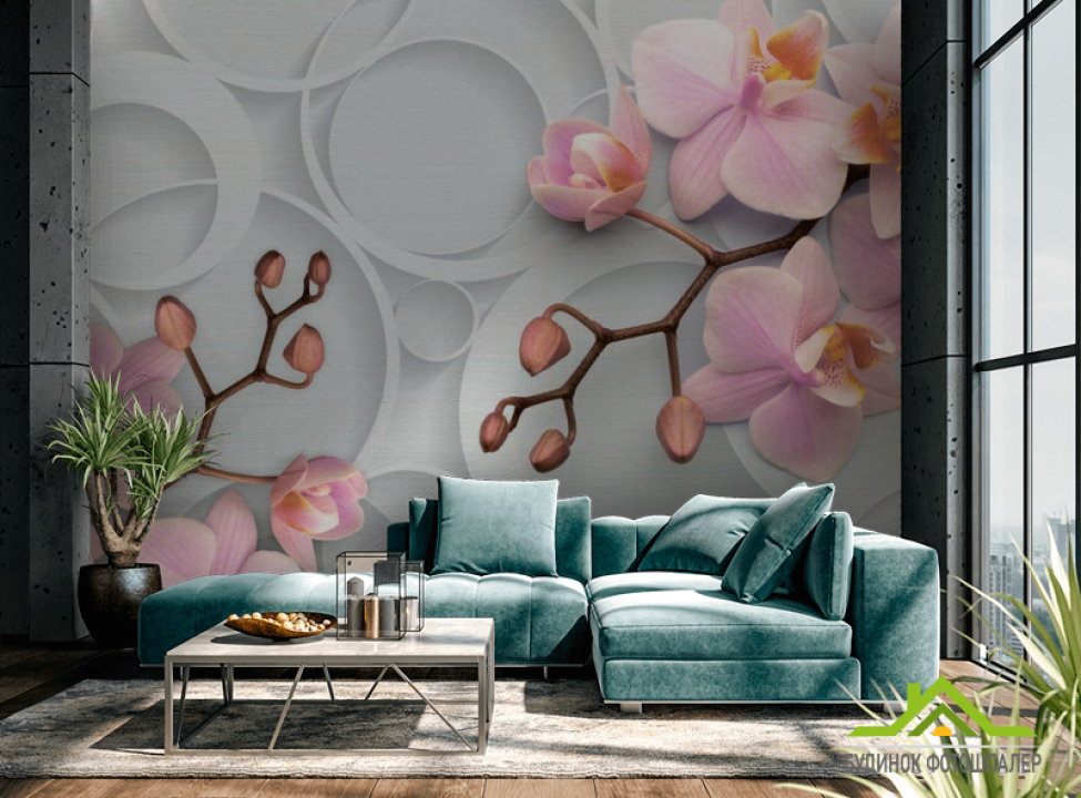 выбрать Фотообои Орхидея в кругах Фотообои Хай Тек на стену