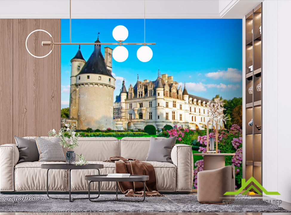 выбрать Фотообои Замок с клумбами Фотообои Замок на стену