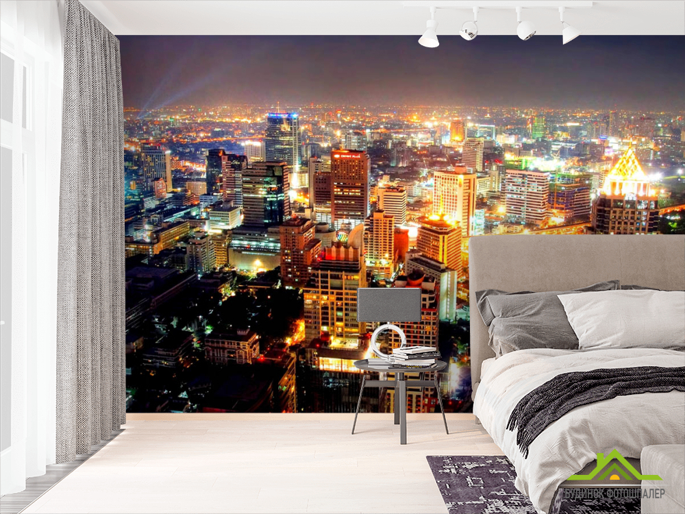 Фотообои Вид сверху на ночной город