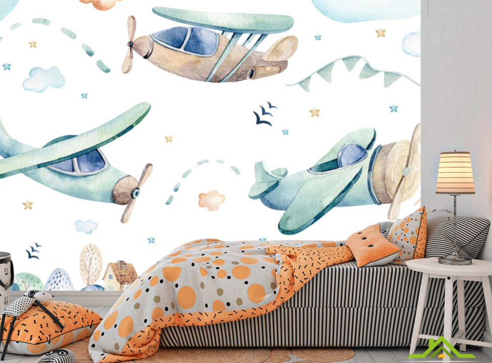 выбрать Фотообои Вертолётики в небе Фотообои в детскую на стену