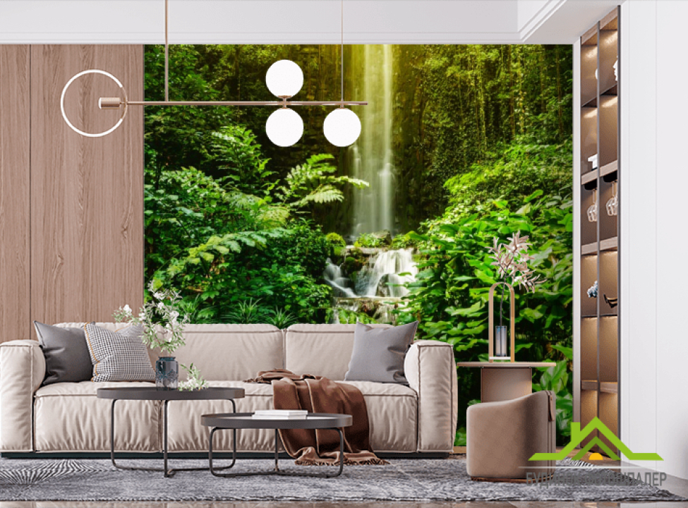 выбрать Фотошпалери водоспад і ліс Фотошпалери Природа на стіну