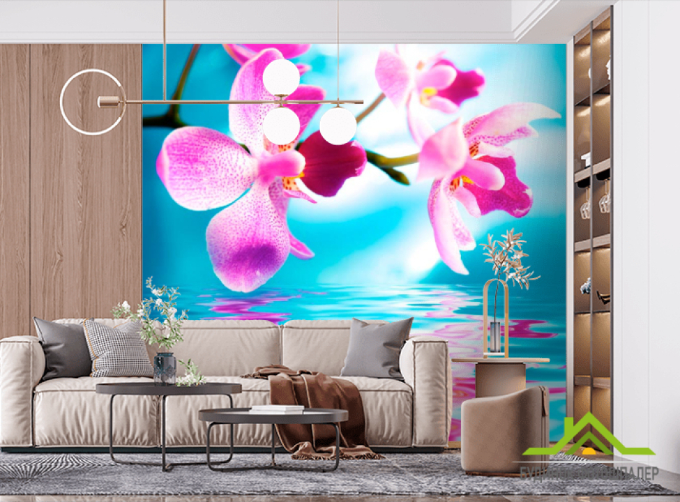 выбрать Фотошпалери Орхідеї над річкою Фотошпалери Квіти на стіну