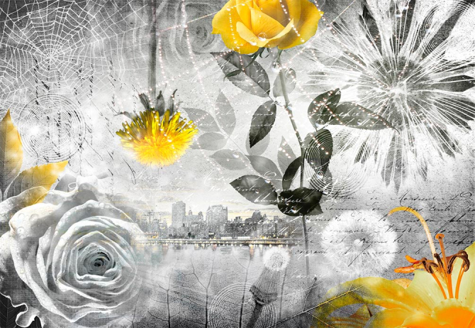 Фотошпалери 3d квіткова композиція