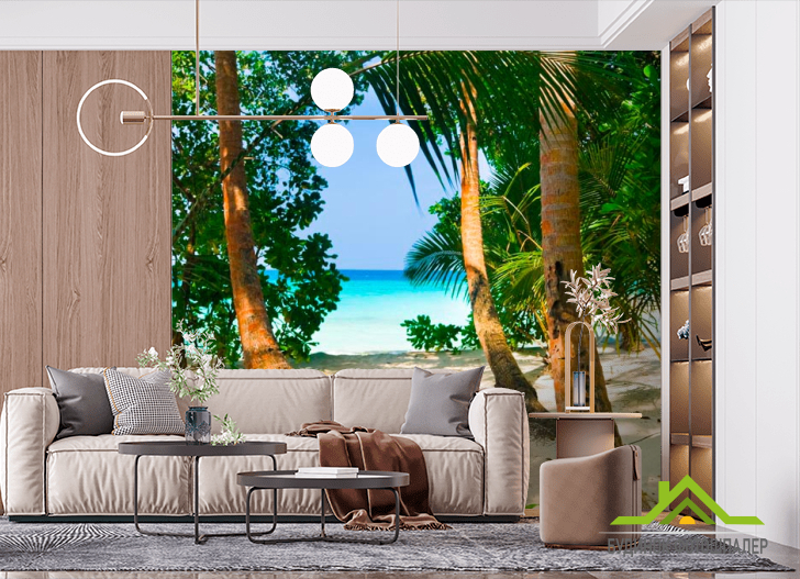 Фотообои Роща пальм на пляже