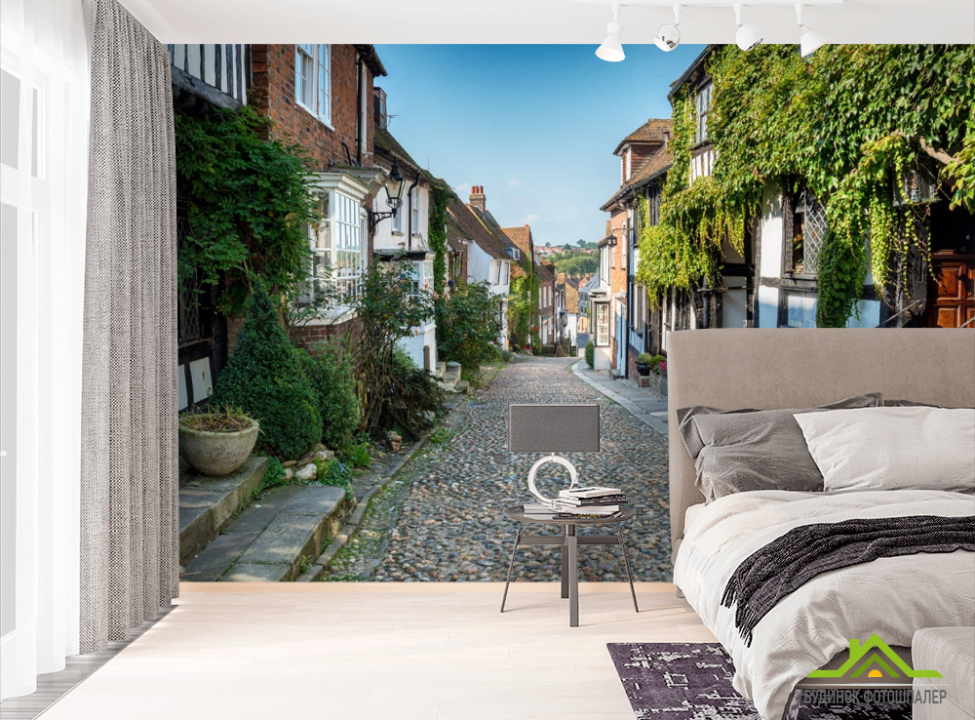 выбрать Фотообои мощенная улица Фотообои Расширяющие пространство на стену