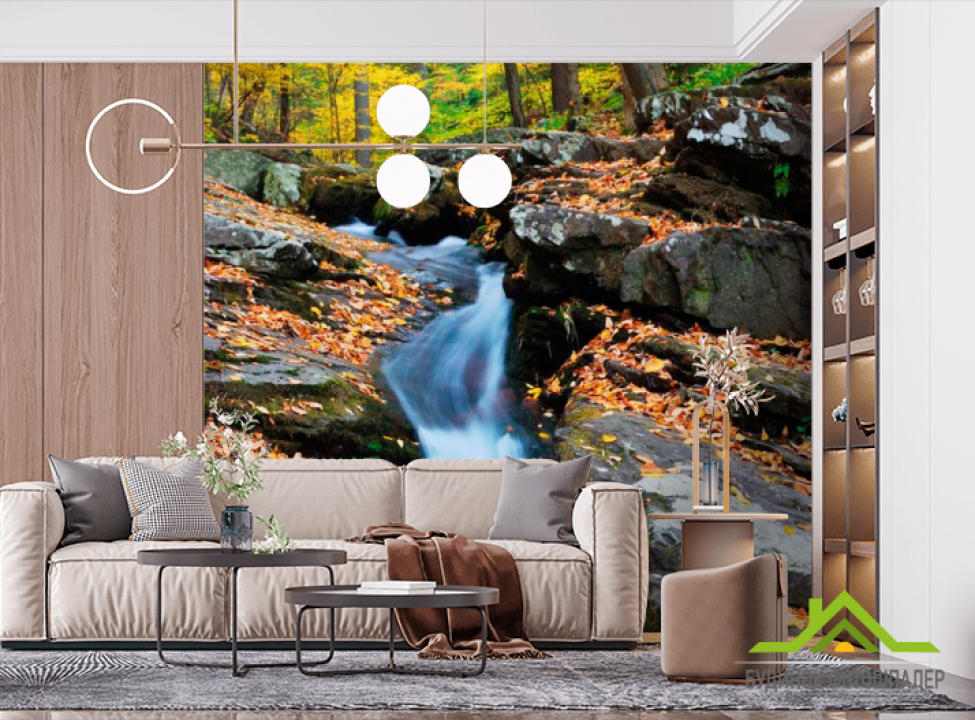 выбрать Фотошпалери Струмок біжить Фотошпалери Природа на стіну