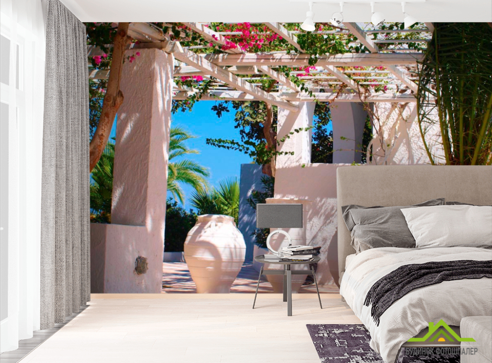 выбрать Фотошпалери Дворик в Санторіні Фотошпалери Вулиці на стіну