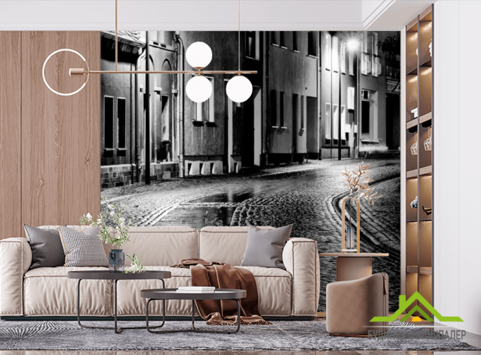 выбрать Фотошпалери Нічна вулиця Фотошпалери Вулиці на стіну