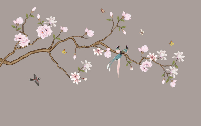 Фотошпалери Веткая в японському стилі