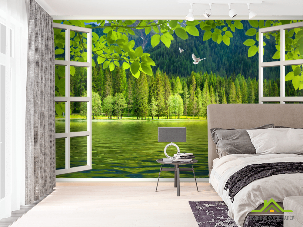 Фотошпалери Ліс за вікном