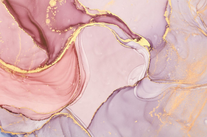 Фотообои розовый флюид золото