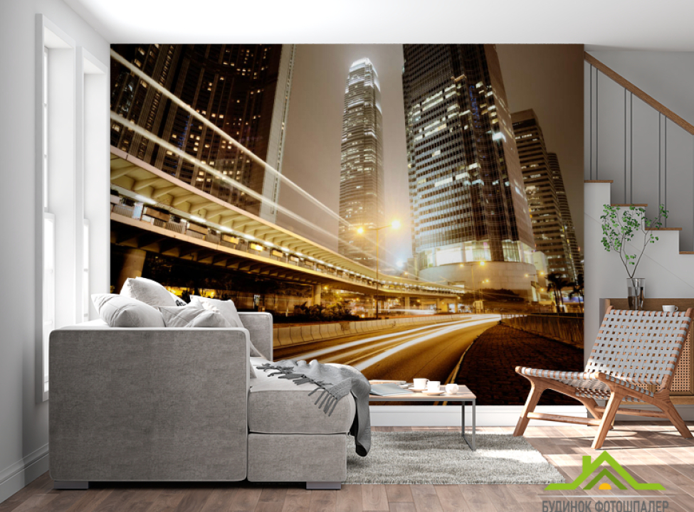 выбрать Фотообои Ночной мегаполис Фотообои Город на стену