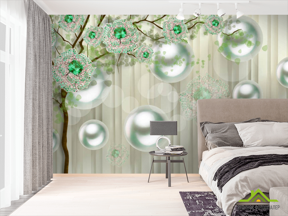 Фотообои брошки и сферы