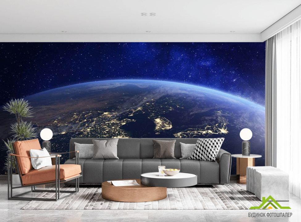 выбрать Фотошпалери Вид на землю з космосу Фотошпалери Космос на стіну
