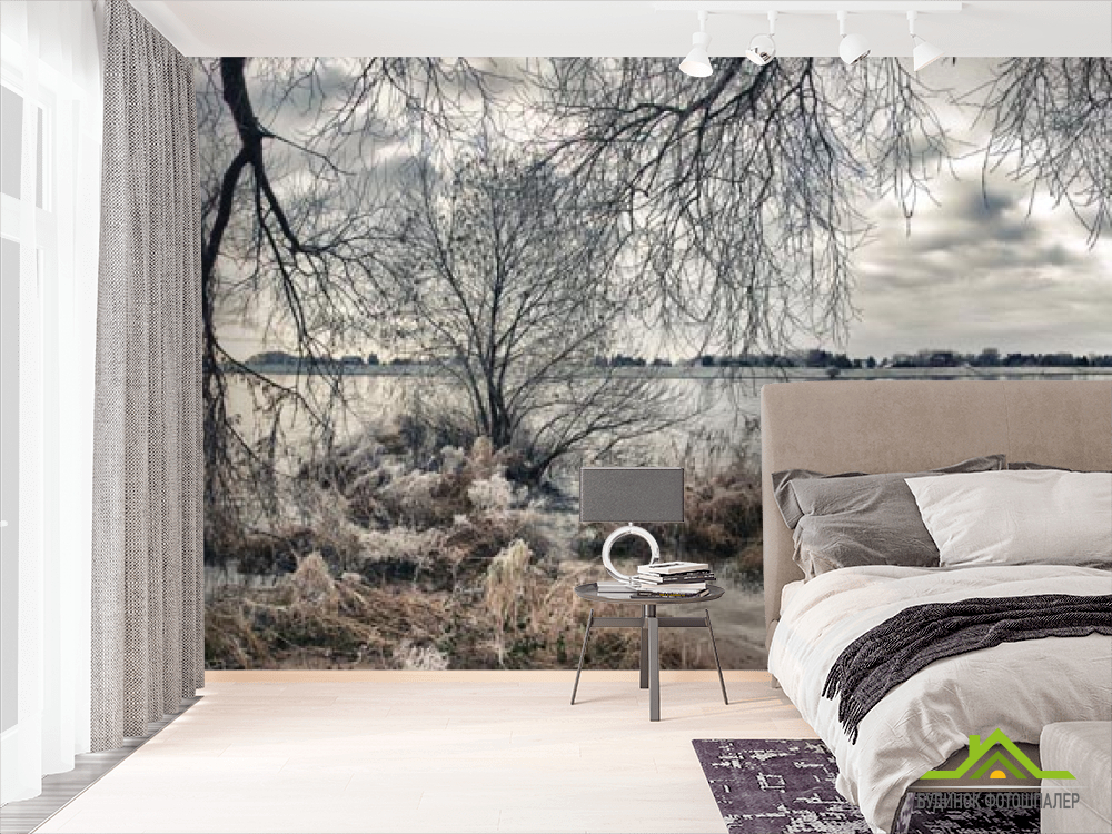 Фотообои Черно белое побережье