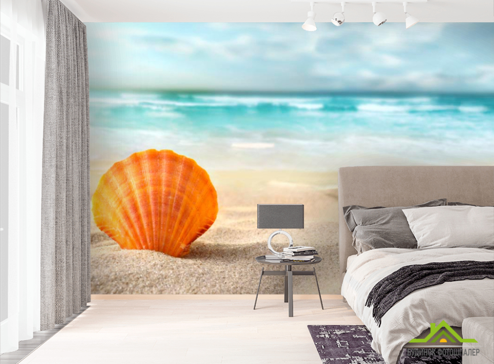 выбрать Фотошпалери Черепашка в піску Фотошпалери Пляж на стіну