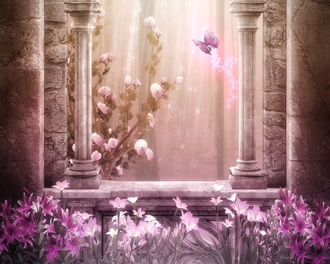 Фотообои Розовый замок