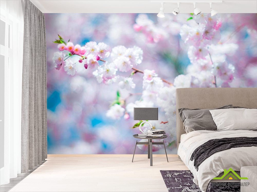 Фотообои Белые пушинки цветов