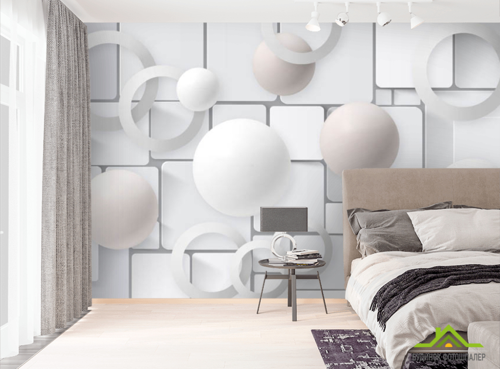 выбрать Фотошпалери 3Д кулі  на стіну