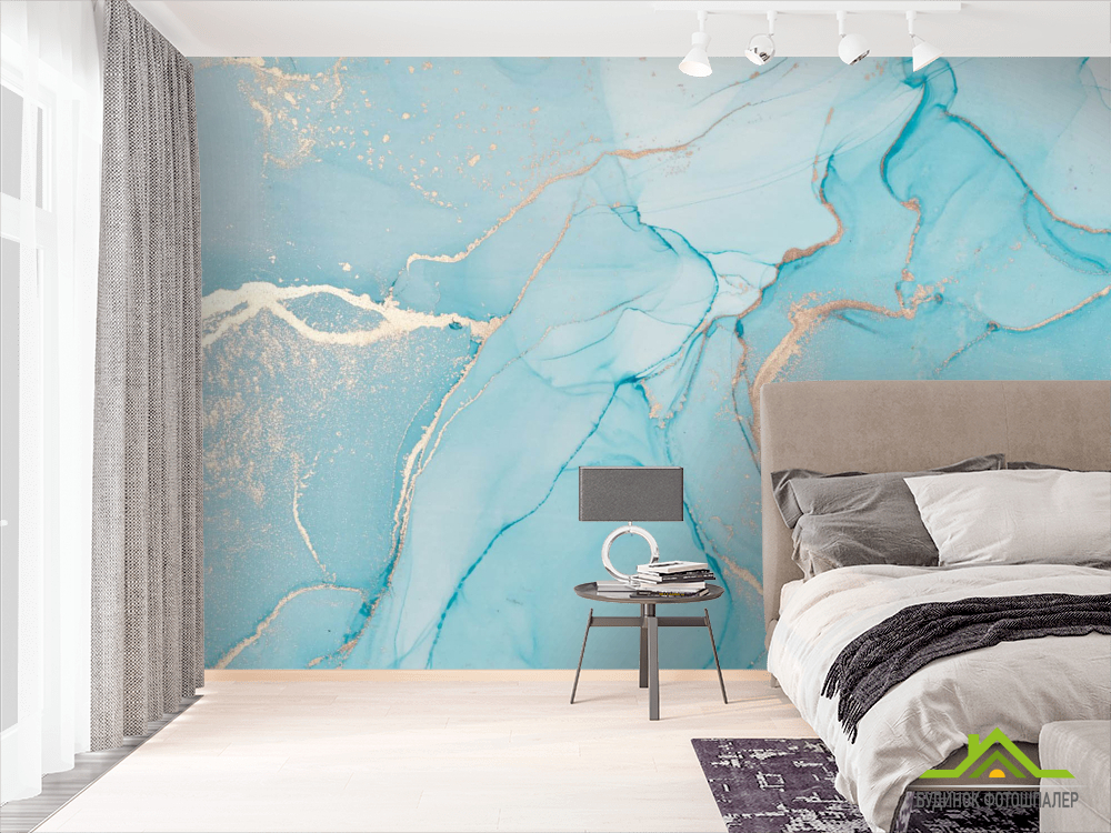 Фотошпалери Світло-блакитний флюїд