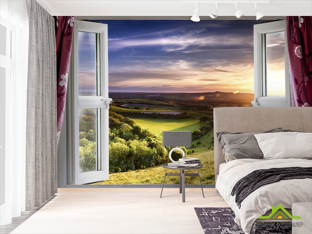 Фотообои Вид из окна на небо