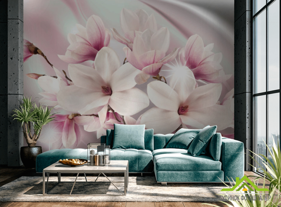 выбрать Фотошпалери Фіолетові магнолії Фотошпалери Квіти на стіну