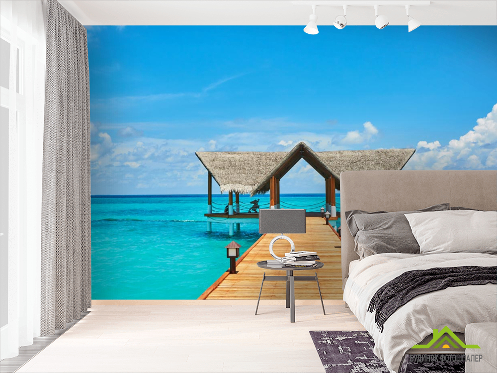 Фотообои Мостик на Мальдивах