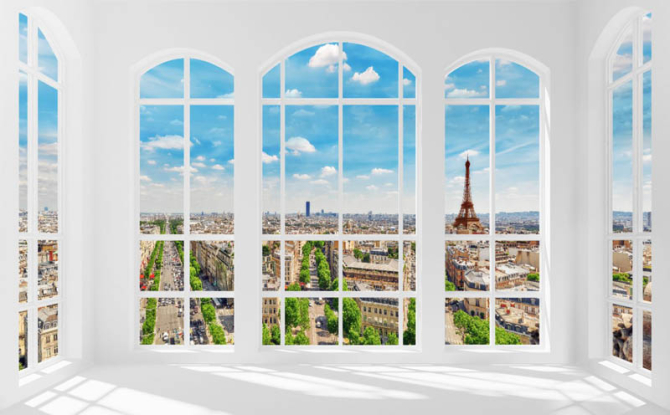 Фотошпалери Вид з вікна на Париж