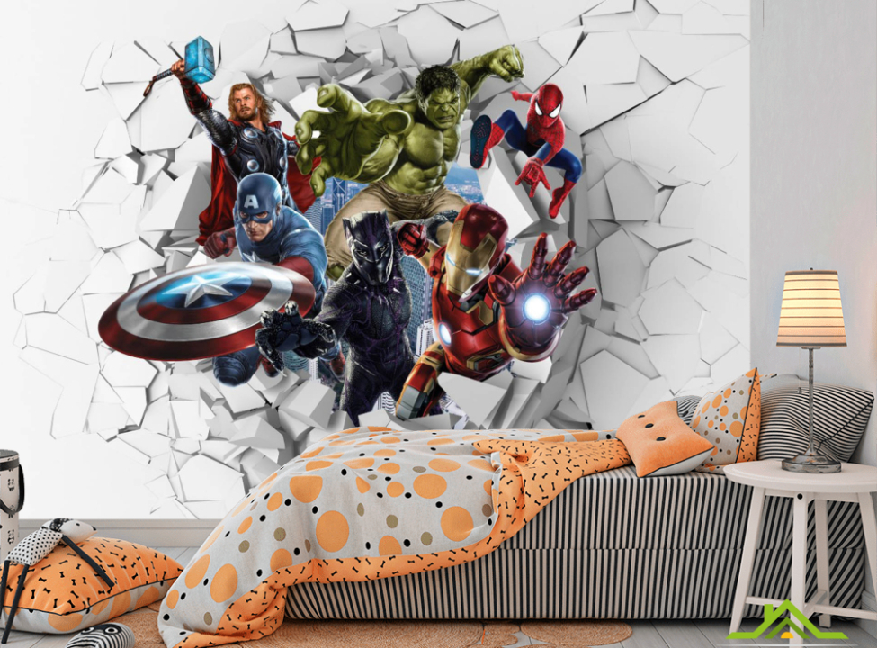 выбрать Фотообои 3д мстители Каталог фотообоев на стену