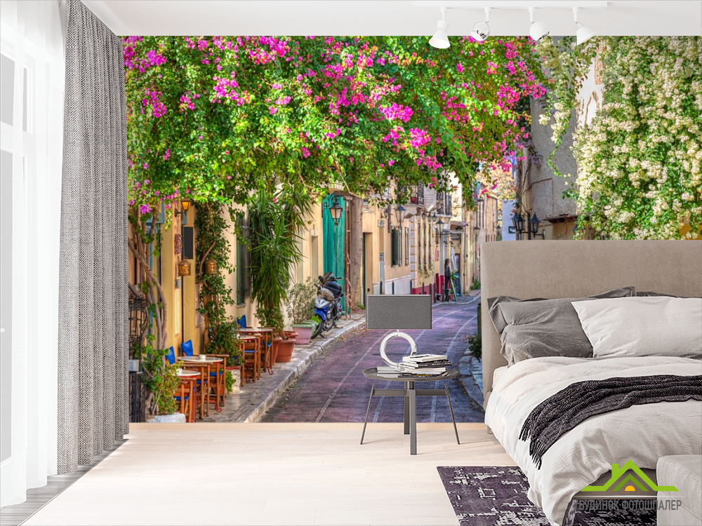 Фотошпалери Зелена затишна вуличка