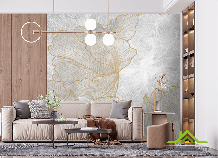 Фотошпалери абстрактні листя