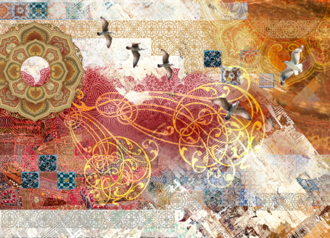 Фотошпалери Арт птиці