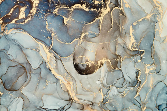 Фотошпалери Золотий fluid art