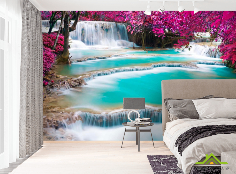 выбрать Фотошпалери Водоспад Фотошпалери Рожеві дерева на стіну