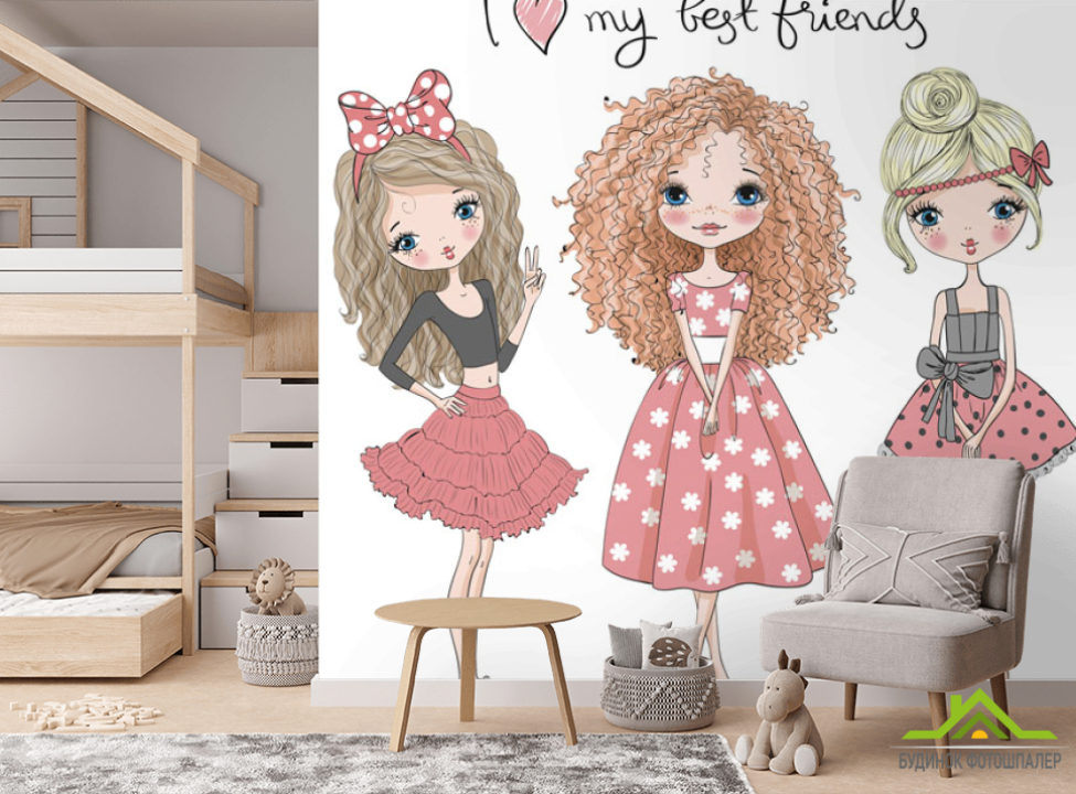 выбрать Фотошпалери Три феї Дитячі фотообої на стіну