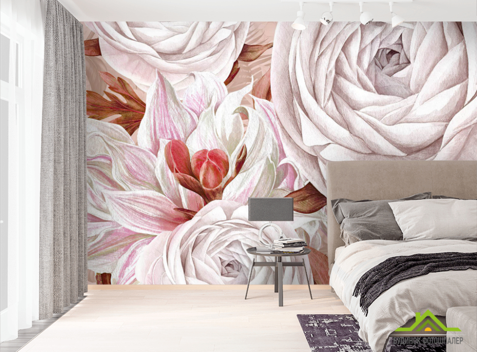 выбрать Шпалери Дизайнерські квіти Ексклюзивні фотошпалери на стіну