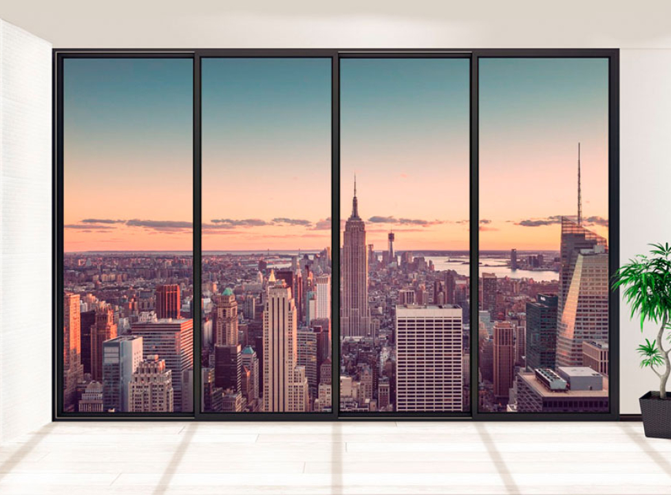 выбрать Фотошпалери Захід з вікна Фотошпалери Вид з вікна на стіну