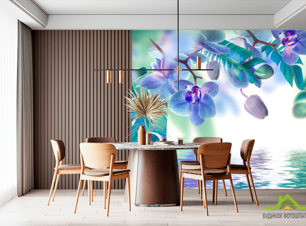 выбрать Фотошпалери сині орхідеї Фотошпалери на шафу купе на стіну