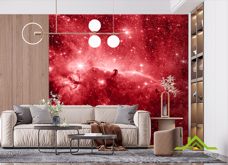 Фотообои красный космос