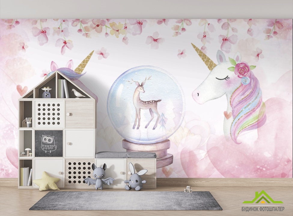 выбрать Фотошпалери Рожеві єдинороги Фотошпалери Little kids на стіну