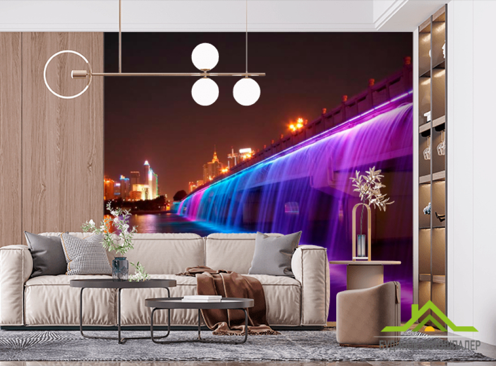 выбрать Фотошпалери Ніч міст світломузика Фотошпалери Сучасний місто на стіну