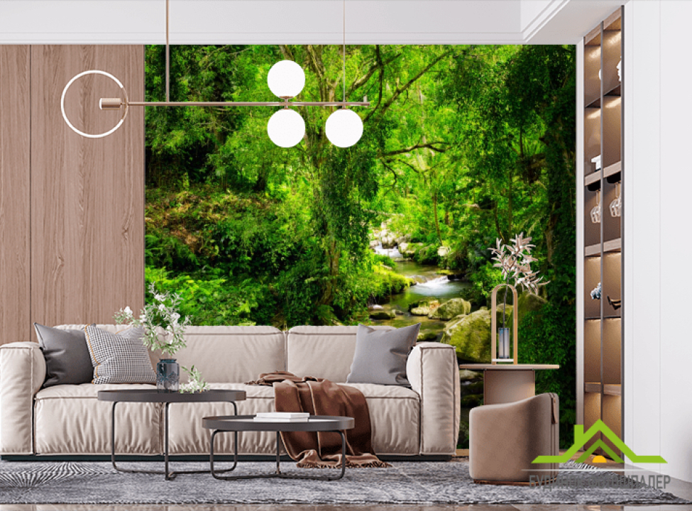 выбрать Фотошпалери річка в лісі Фотошпалери Природа на стіну