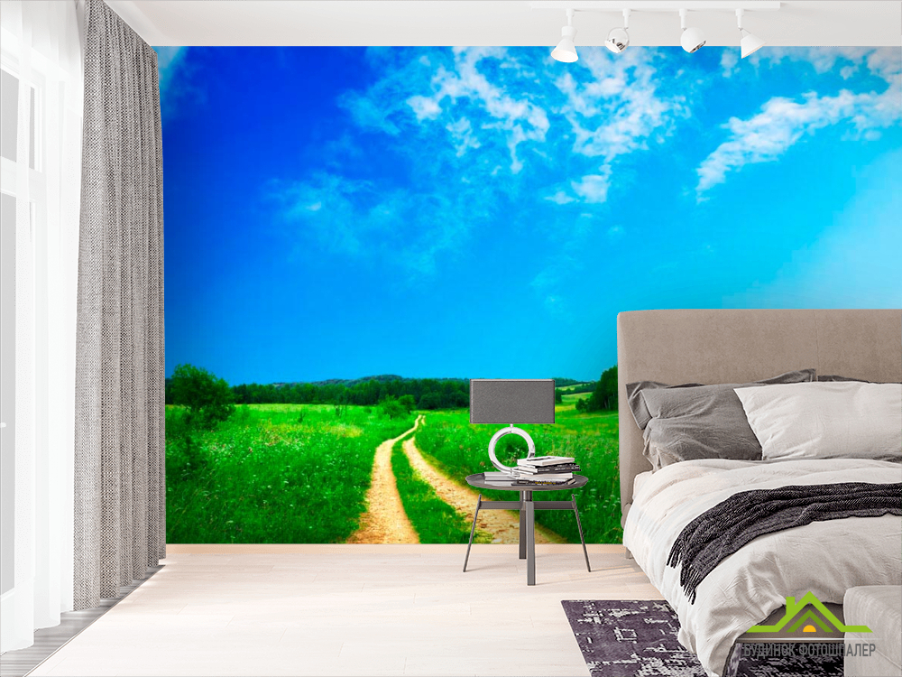 Фотошпалери Дорога у полі